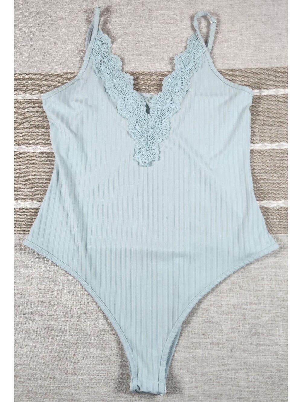 Shein Women's Blue V-Neck Body Suit Size XL